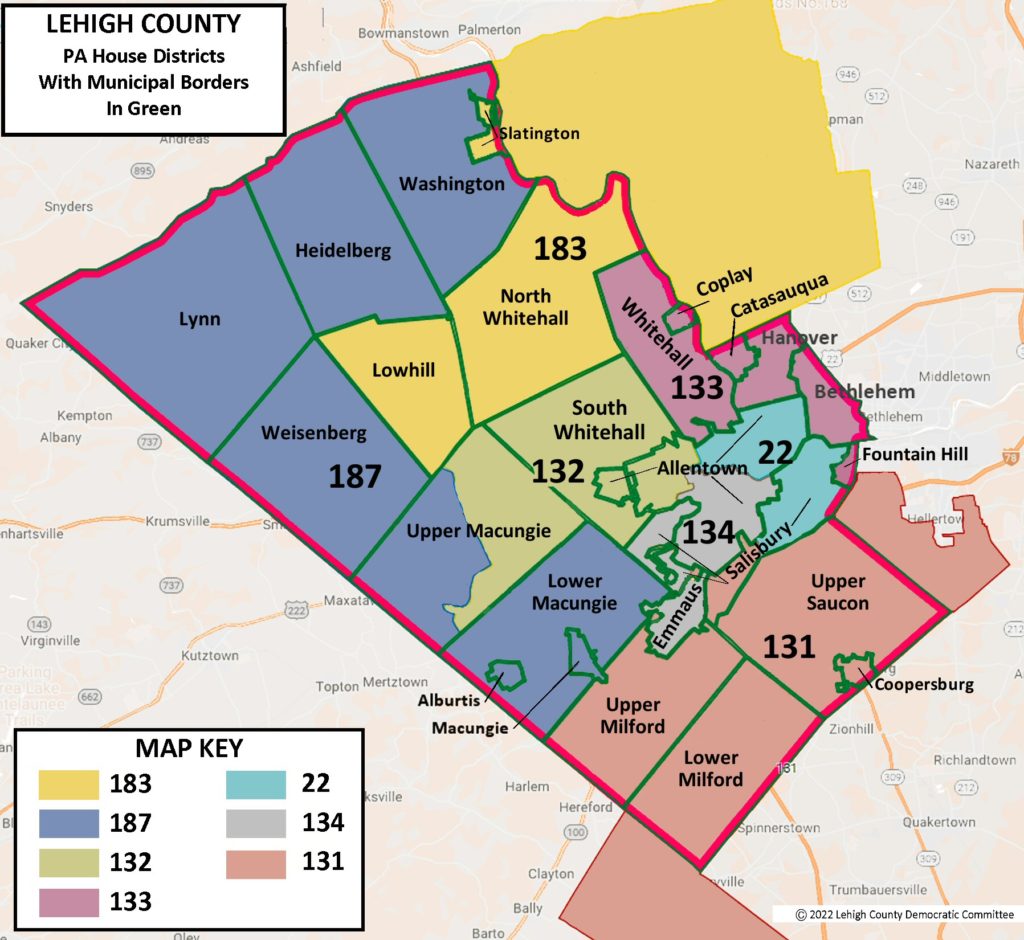 Printable Ballot Flyers For PCPs 2024 Lehigh County Democratic Committee   2022 PA House Municipal 1024x940 